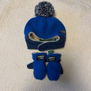 LLBean Toddler Mountain Fleece Hat and Mitten Set, 6-12M